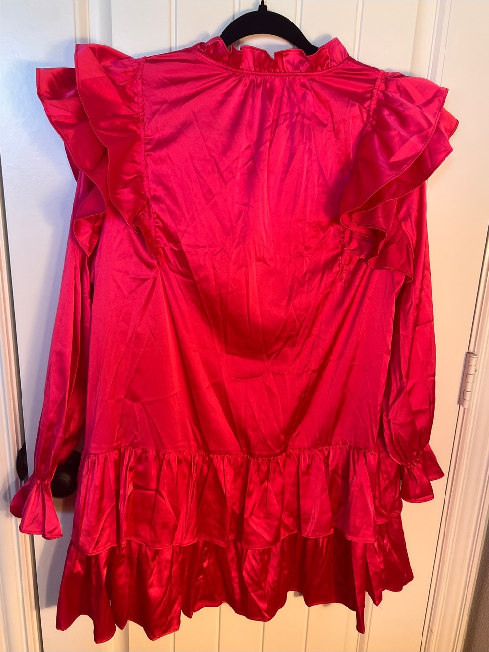Fantastic Fawn Hot Pink Sequin Heart Ruffle Dress ($79 original) - Picture 8 of 13